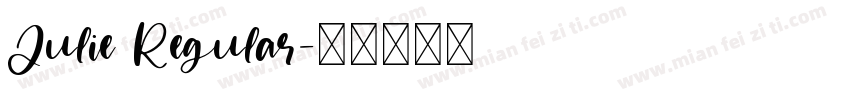 Julie Regular字体转换